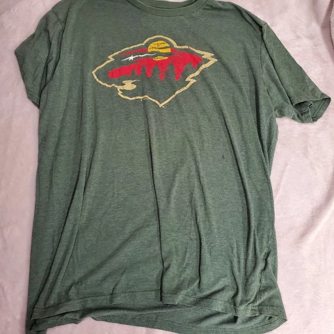 Minnesota Wild Zach Parise #11 NHL T-Shirt Green Mens XL Proedge Short Sleeve Cover