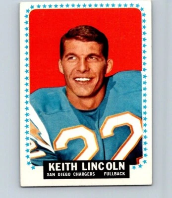 1964 TOPPS FOOTBALL #164 KEITH LINCOLN         MID GRADE KX - Image 1 of 2