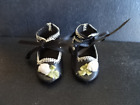 Bleuette Doll Leather Shoes For Antique Or Repro Doll. One Of A Kind - Black