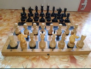 Vintage Soviet Chess OLD USSR Wood - Picture 1 of 6
