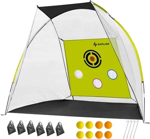 SAPLIZE Golf Übungsnetz Set mit größerer Öffnungsfläche und Schaumstoffbällen - Bild 1 von 6