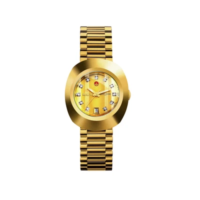 Rado Original Diastar SWISS Automatic Diamond Gold Tone Ladies Watch R12416633 - Image 1 of 4
