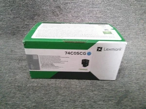 74C0SCG New Genuine Lexmark Cyan Toner Cartridge for the CX725, CS725, CS720 - Afbeelding 1 van 3