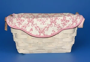 Longaberger Horizon of Hope Basket Breast Cancer Awareness Pink Leather Ribbons - Picture 1 of 12