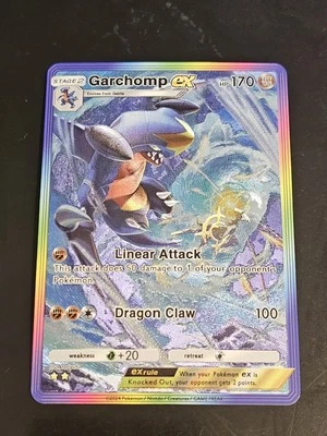 Garchomp Ex93/96 Pokemon TCG Pocket Triumphant Light Custom Textured Card - Image 1 of 4