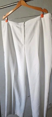 Le Suit Woman Dress Pants Women's White Elastic Waist Trouser Size 20W New D30 - Image 1 of 4