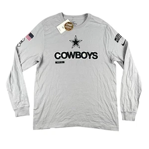 Nike Dallas Cowboys Trikot Herren L grau Salute to Service Langarm NFL Logo - Bild 1 von 12