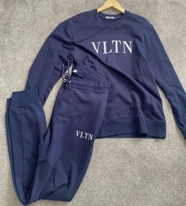 VALENTINO GARAVANI Tracksuit Mens Set Of Sweatshirt And Joggers Size XL Navy - Picture 1 of 3