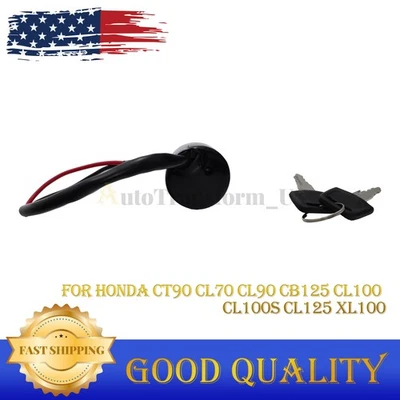 Ignition Key Switch For Honda CT90 CL70 CL90 CB125 CL100 CL100S CL125 XL100 US Foto 1 de 4