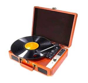 New Retro Record Player with Built-in Speaker and Bluetooth Support - Picture 1 of 3