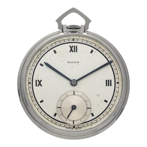 Rolex Vintage Silver Dial Pocket Watch - Picture 1 of 4