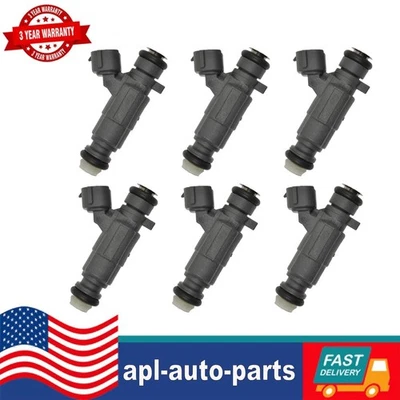 Set 6 Fuel Injector For Infiniti I35 2002-2004 Fx45 2003-2008 M45 2003-10 FJ751 - Imagem 1 de 4