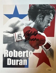Roberto Duran Rare Signed 8x10 Boxing Photo Autographed JSA Cert - Picture 1 of 5