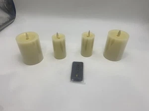 LUMINARA 4er SET - BATTERIEBETRIEBENE FLAMMENLOSE ELFENBEIN STUMPENKERZEN - 2 4er SET - Bild 1 von 5