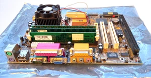 PC CHIPS M599LMR@Socket 7 MOBO@AMD K6-2 500 CPU@AKASA H/S/F@RAM@SOUND@VGA@ISA - Picture 1 of 16