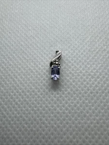 Schöner 10k Tansanit Stein Anhänger, Weißgold, oval, Diamant STS, Dia - Bild 1 von 12