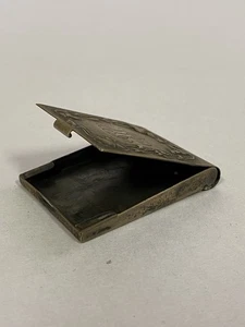 Cubierta de libro rara vintage de plata esterlina abatible con monograma - Imagen 1 de 5