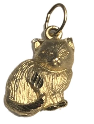 Designer Michael Anthony MA 14K Yellow Gold Sitting Cat Lover Pet Pendant - Image 1 of 4