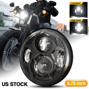 5-3/4 5.75'' LED Headlight High-Low Beam For Sportster XL883 XL1200 Dyna Softail - Picture 1 of 11