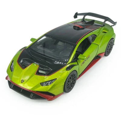 1/32 Lamborghini Hurncan STO Model Car Diecast Toy Vehicle Metal Pull Back Green - Image 1 of 4