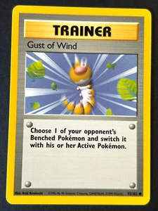 Pokemon Base Set WOTC Common Trainer - Gust of wind 93/102 - Casi Como Nuevo/Como Nuevo - Imagen 1 de 1