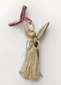 Natural Raffia Straw Angel Doll Handmade Praying Angel 4” Tall - Picture 1 of 4