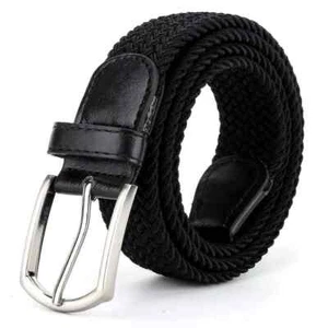 Woman Man Unisex Elastic Fabric Braided Belt Enduring Stretch Woven Belt - Picture 1 of 1