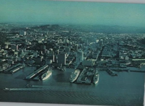 Aerial View Auckland City New Zealand Continental Chrome Postcard - Picture 1 of 2