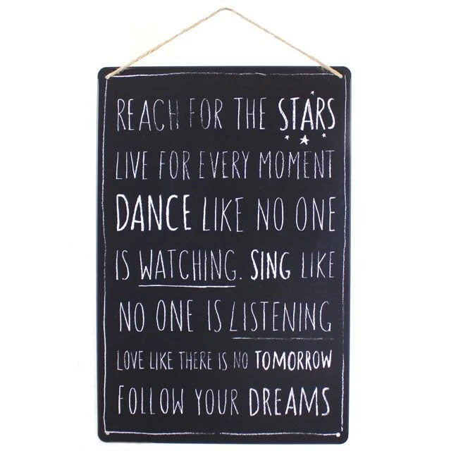 Reach For The Stars Metal Wall Hanging Plaque inspirational sign - Image 1 of 1
