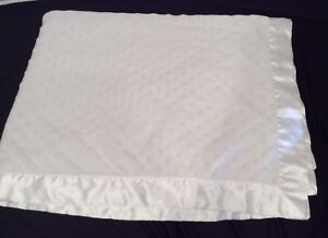 Baby Starters Security Blanket Minky Plush White 30”x40” Boy Girl Unisex Nursery