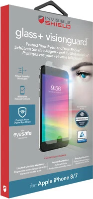 Zagg iPhone SE (2020) 8 7 6 InvisibleShield Glass+ Visionguard Screen Protector  - Image 1 of 4