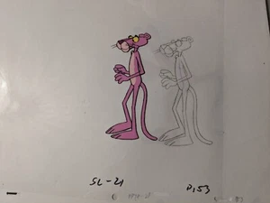 PINK PANTHER VINTAGE ORIGINAL PRODUCTION ANIMATED CEL+DRAWING 11" x 13" - Picture 1 of 1