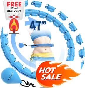 Weighted Hula Circle Hoops for Adults Weight Loss, Infinity Hoop Fit plus Size 4 - Picture 1 of 7