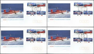 2005 Australian Antarctic Territory Aviation Set Of 4 Base Cancel FDCs VGC - Bild 1 von 1