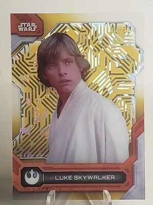 2024 Topps High Tek Star Wars Luke Skywalker Death Star Laser Gold Foil /50 - Image 1 of 3