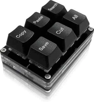6Keys Copy Paste Search Save Cut Keyboard OSU Keypad Programmable Macro Keyboard - Image 1 of 4
