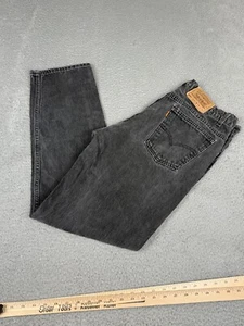 VINTAGE Levis 505 Jeans Mens 36x31* Black Charcoal Orange Tab Regular USA 90s - Picture 1 of 20