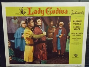 Lobby Card 1955 LADY GODIVA George Nader Rex Reason dagger to neck