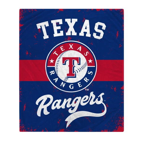 Texas Rangers 60'' x 70'' Retro Stripe Flannel Fleece Blanket Cover