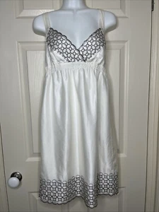 Katherine Off White Silk And Cotton Dress Size 8 - Picture 1 of 8
