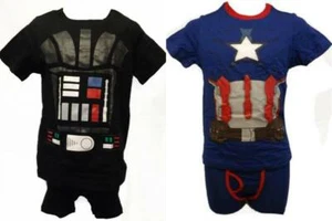 New Darth Vader Captain America Underoos Kids XS-S-M 4-6-8 Underwear & Shirt Set - Picture 1 of 14