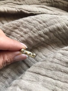 David Yurman Metro Cable Ring w/ 14K Gold and Diamonds - Size 5 3/4- Retail $950 - Picture 1 of 8
