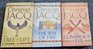 Lot of 3x Christian Jacq The Mysteries of Osiris Historical Egyptian Books! - Picture 1 of 2