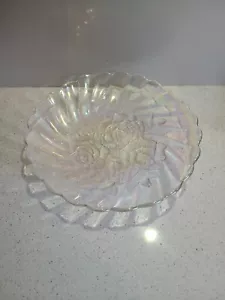 IRRIDESCENT CARNIVAL/RAINBOW GLASS BOWL - Picture 1 of 3