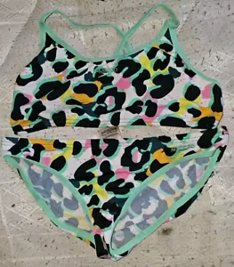 SPEEDO Girls Swimwear Bikini Top & Bottoms Prt Tie 2Pce Jf Size 15-16 Yrs W - Picture 1 of 1
