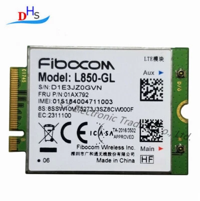 01AX792 L850-GL LTE 4G WWAN Card For Thinkpad  T495s T14 Gen 1 P15v Gen 1 X13 - Image 1 of 4