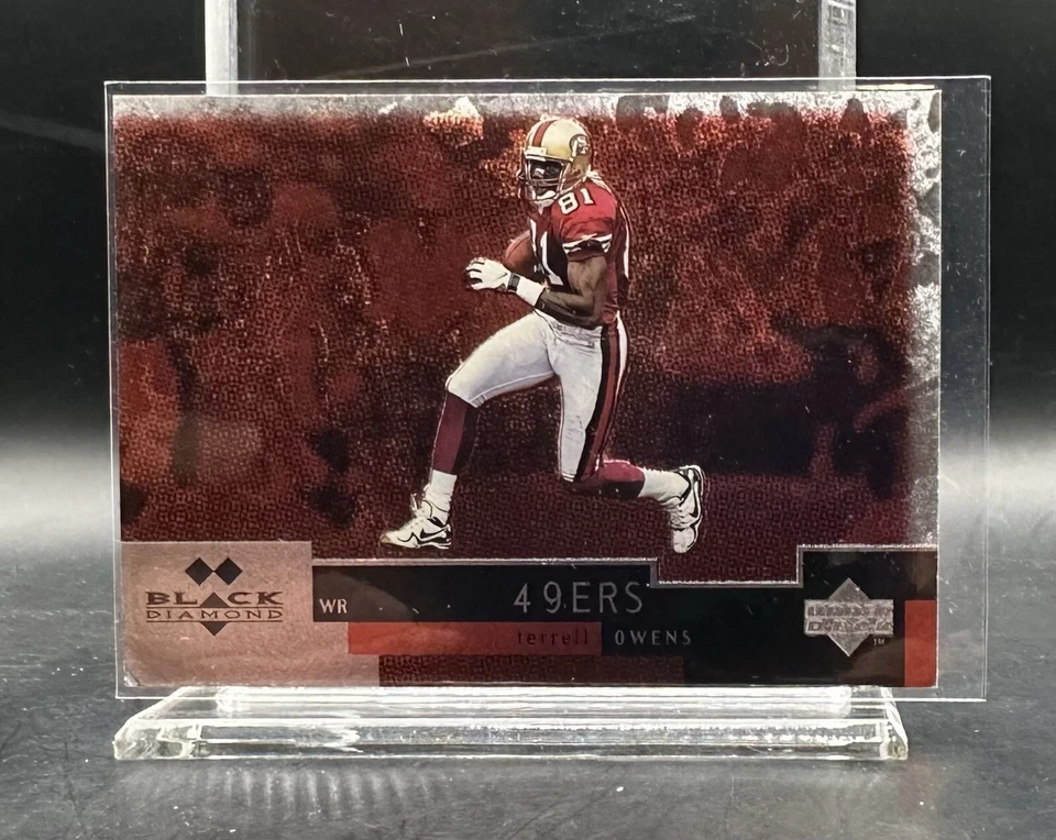 Terrell Owens 1997 Upper Deck Black Diamond #14 San Francisco 49ers HOF - Image 1 of 2