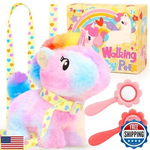 Tagitary Plush Toy Unicorn Stuffed Toys for Kids with Sounds,Walking,Tail Wag - Picture 1 of 5