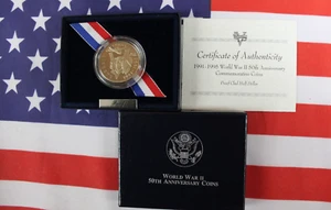 1991-1995 World War II Commemorative - Proof Clad Half Dollar (Z446) - Picture 1 of 1