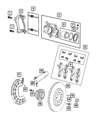 Genuine Mopar 2015-2017 Dodge Dart Disc Brake Caliper Assembly Right 68245320AB — 第 1/1 张图片